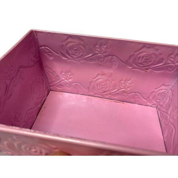 Vintage Original Light Pink Metal Matte Antelope Planter Window Box Art Pottery - Picture 8 of 12